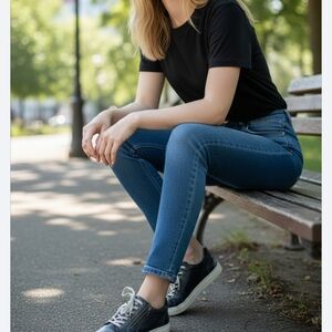 Size 9W Clarks Leather Sneaker Lace Zipper